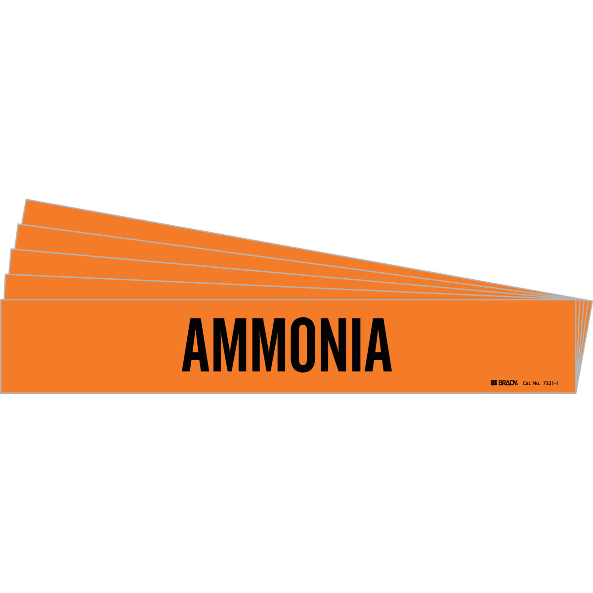 Ammonia Pipe Marker Style 1 BK on OR PK