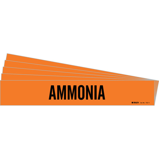 Ammonia Pipe Marker Style 1 BK on OR PK