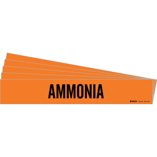 Ammonia Pipe Marker Sty 1HV BK on OR PK