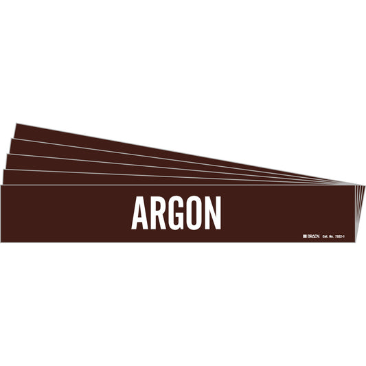 ARGON Pipe Marker Style 1 WT on BN PK