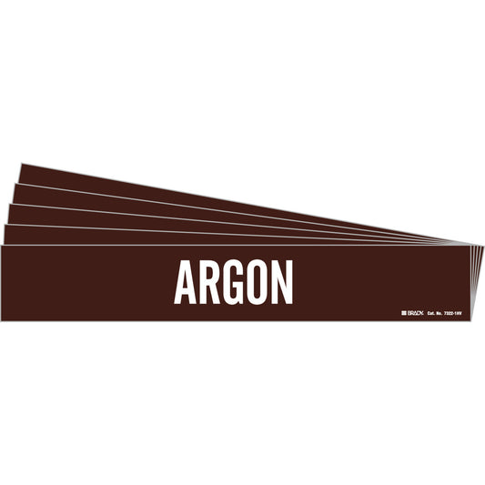 ARGON Pipe Marker Style 1HV WT on BN PK