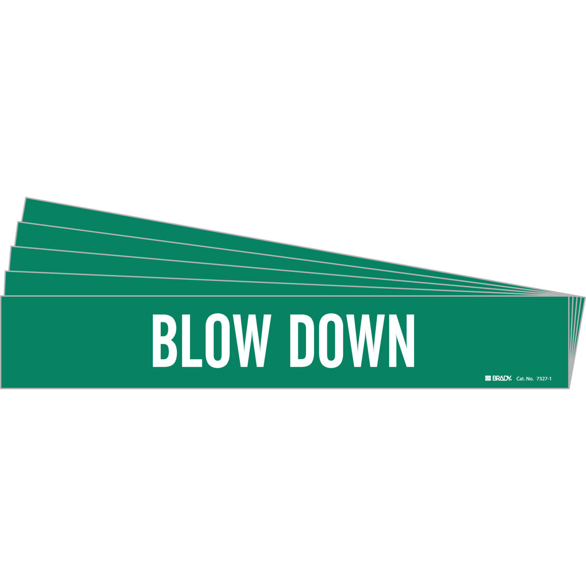 BLOW DOWN Pipe Marker Sty 1 WT on GN PK