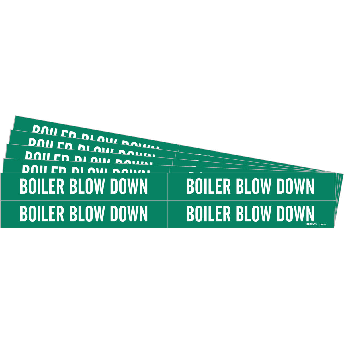 Boiler Blow Down Pipe Marker 4 WT/GN PK