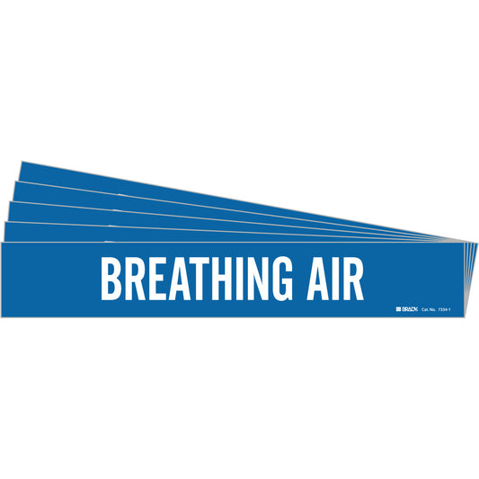 BREATHING AIR Pipe Marker 1 WT on BL PK