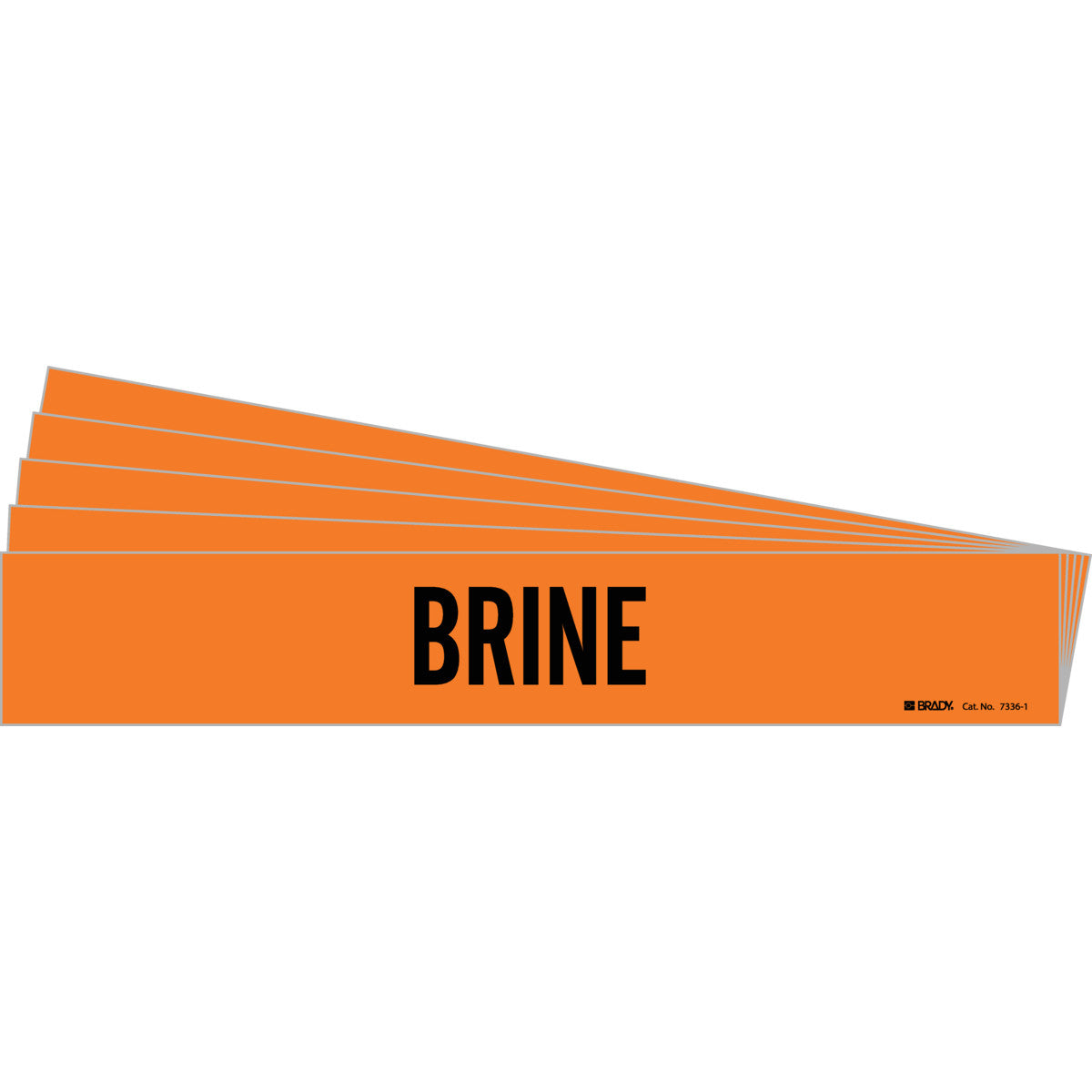 Brine Pipe Marker Style 1 BK on OR PK