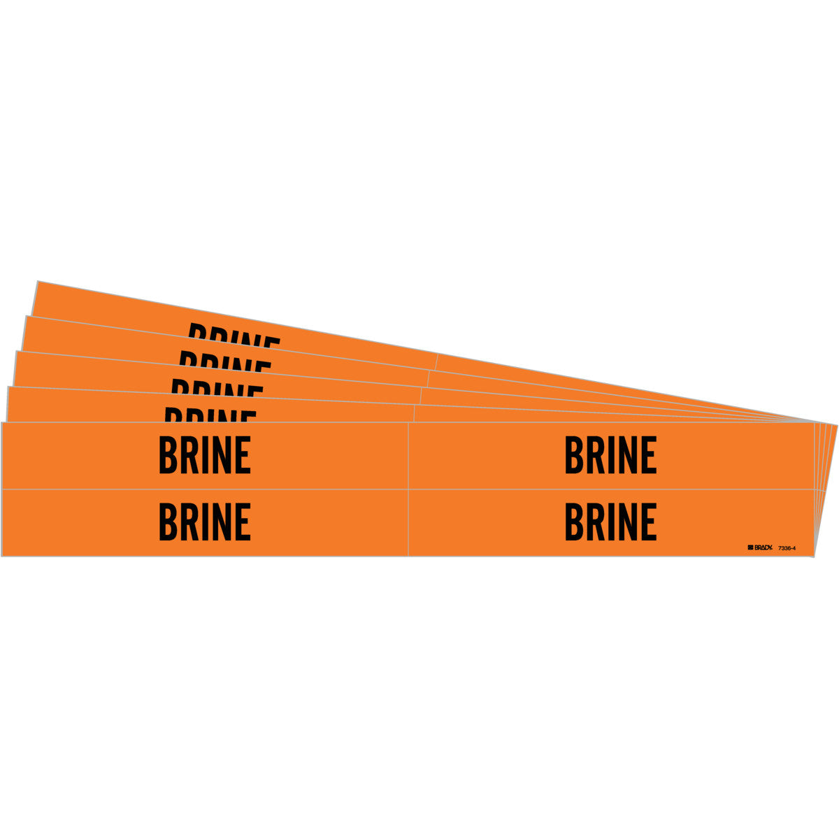 Brine Pipe Marker Style 4 BK on OR PK