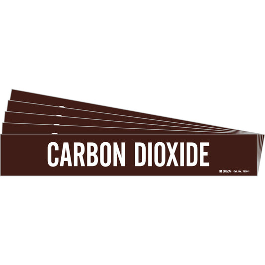 CARBON DIOXIDE Pipe Marker 1 WT on BN PK