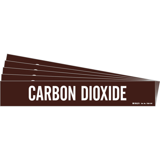 CARBON DIOXIDE Pipe Marker 1HV WT/BN PK