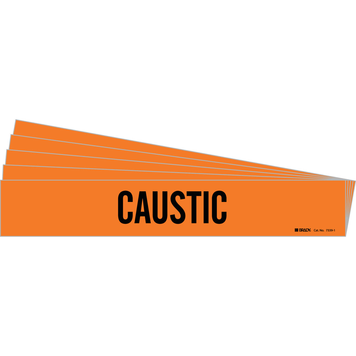 CAUSTIC Pipe Marker Style 1 BK on OR PK