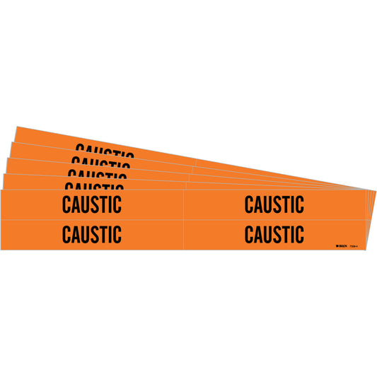 CAUSTIC Pipe Marker Style 4 BK on OR PK