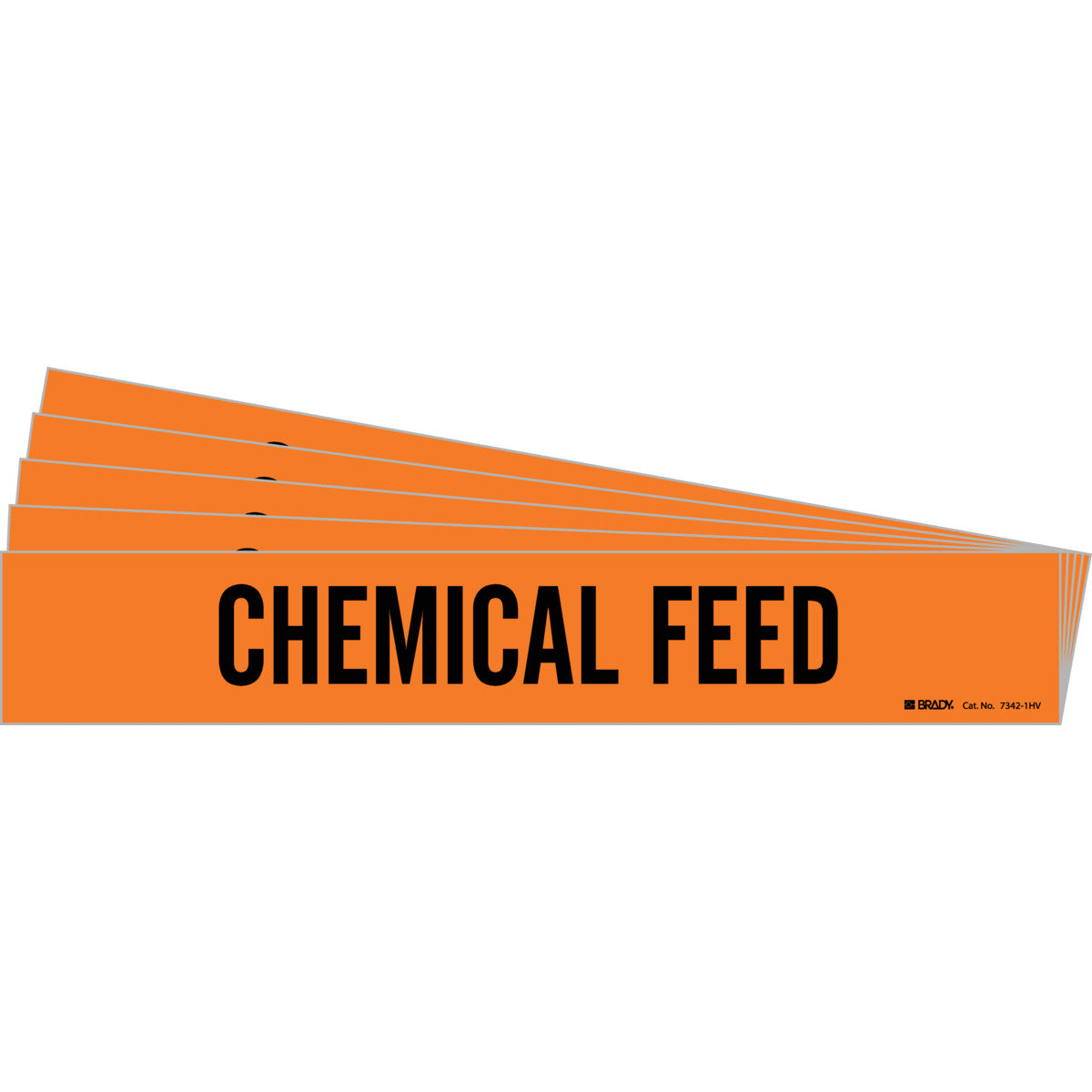 Chemical Feed Pipe Marker 1HV BK/OR PK