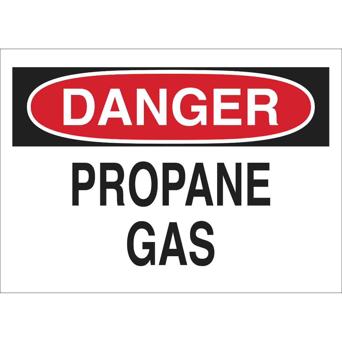 B401 10X14 RED/BLK/WHT DANGER PROPANE GA