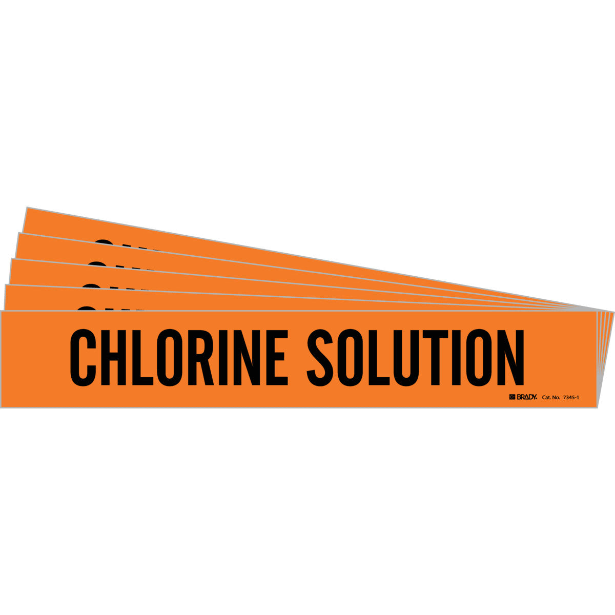 Chlorine Solution Pipe Marker BK/OR PK