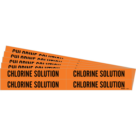 Chlorine Solution Pipe Marker 4 BK/OR PK