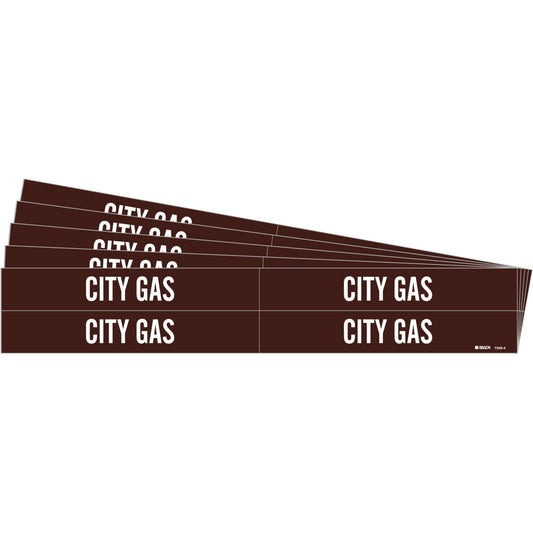 CITY GAS Pipe Marker Style 4 WT on BN PK