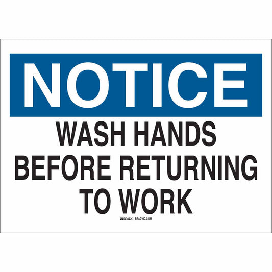 B302, 7X10, NOTICE-WASH HANDS