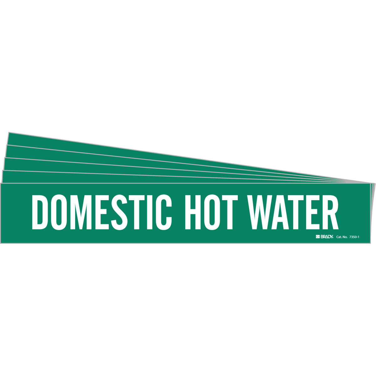 Domestic Hot Water Pipe Marker WT/GN PK