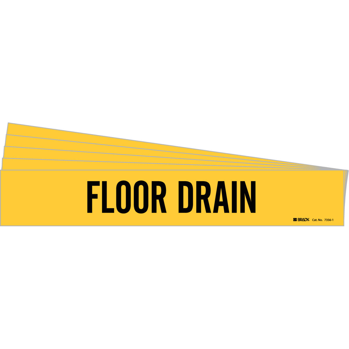 Floor Drain Pipe Marker 1 BK on YL PK