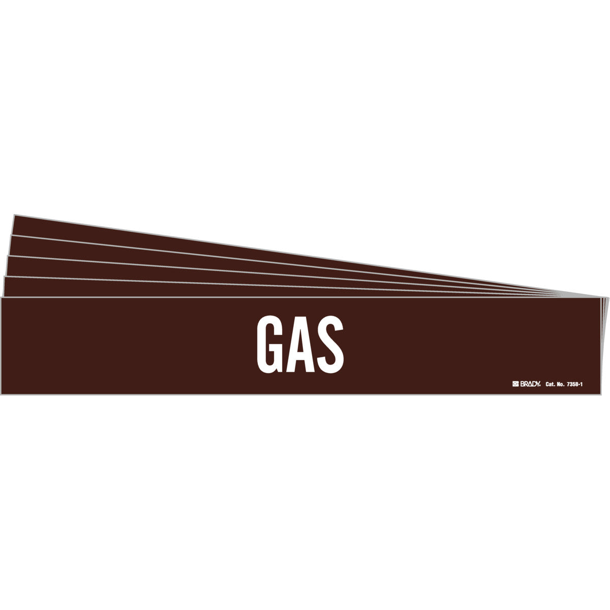 GAS Pipe Marker Style 1 WT on BN PK