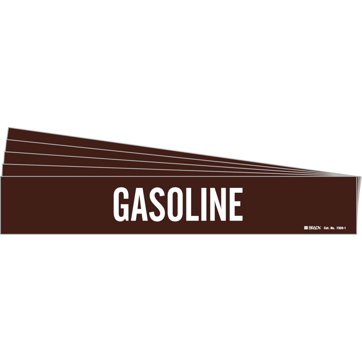 Gasoline Pipe Marker Style 1 WT on BN PK