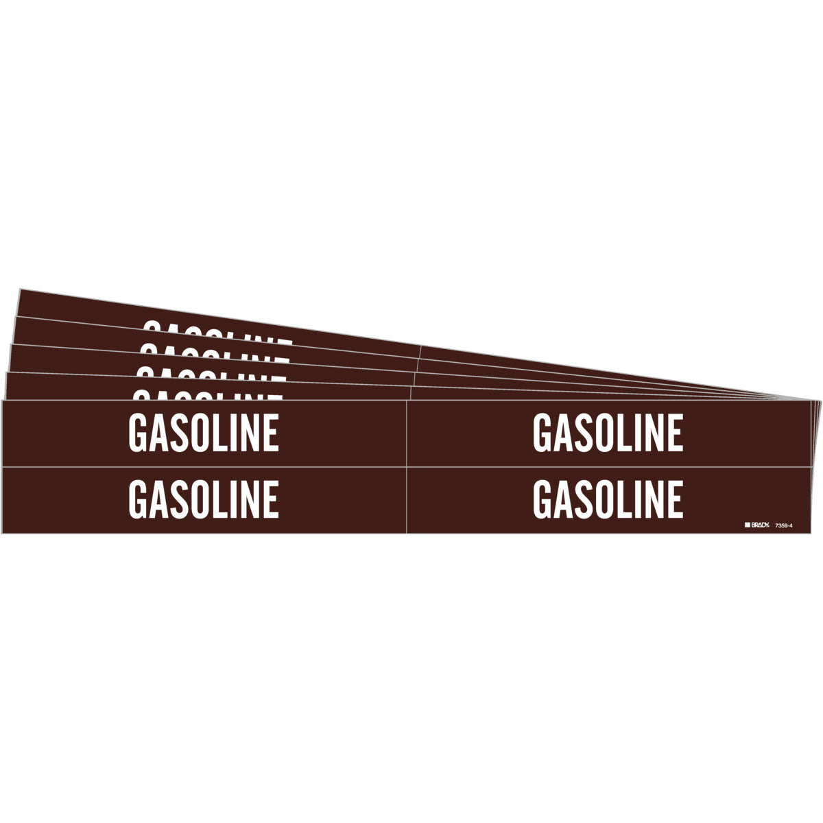 Gasoline Pipe Marker Style 4 WT on BN PK