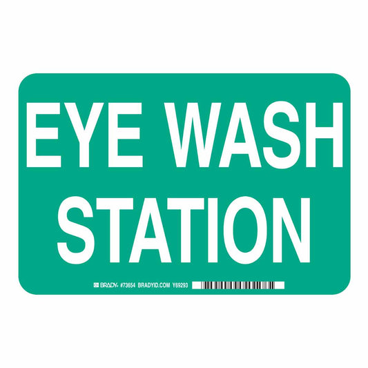 B120,7X10,GRN/WHT,EYE WASH STATION