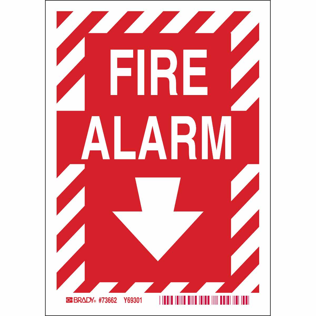 B324 7X5 RED&GLOW FIRE ALARM