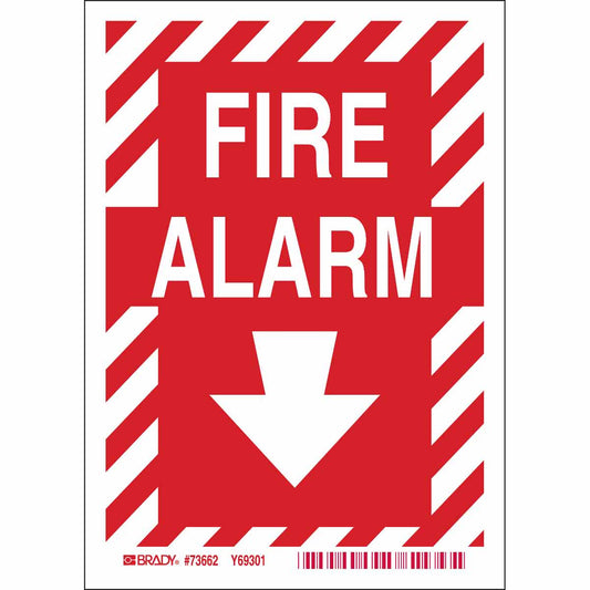 B324 7X5 RED&GLOW FIRE ALARM