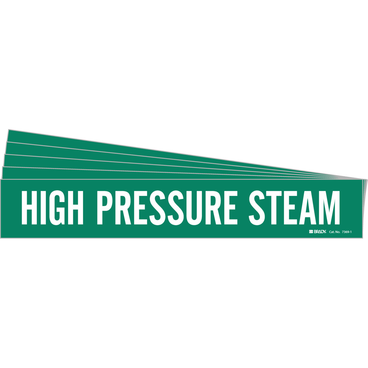 High Pressure Steam Pipe Marker WT/GN PK