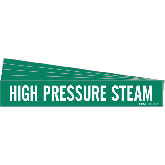 High Pressure Steam Pipe Marker WT/GN PK