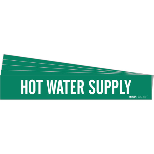 Hot Water Supply Pipe Marker WT/GN PK