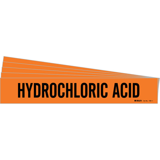 HYDROCHLORIC ACID Pipe Marker BK/OR PK