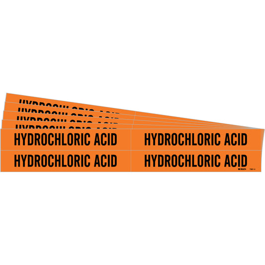 HYDROCHLORIC ACID Pipe Marker 4 BK/OR PK