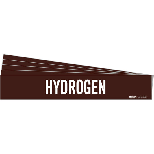 HYDROGEN Pipe Marker Style 1 WT on BN PK