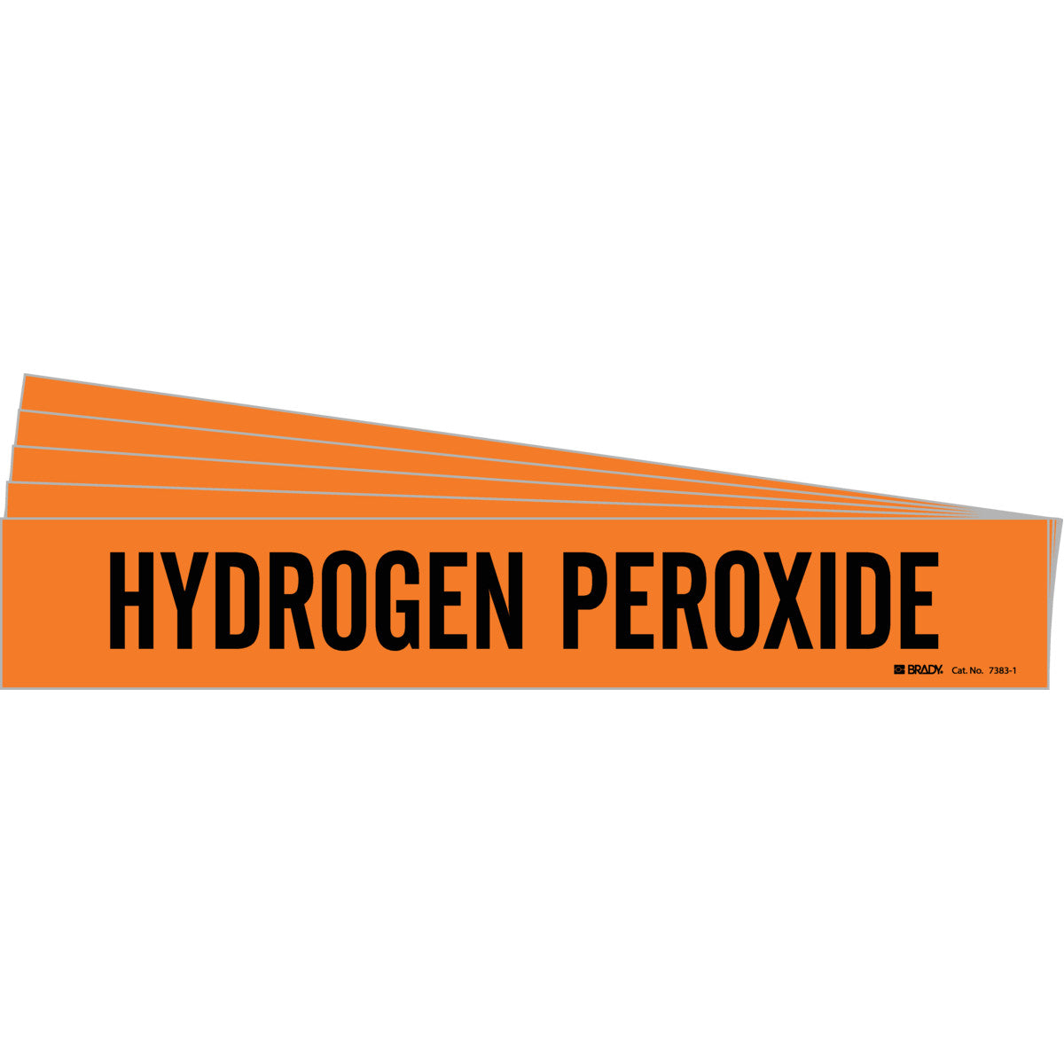 HYDROGEN PEROXIDE Pipe Marker BK/OR PK