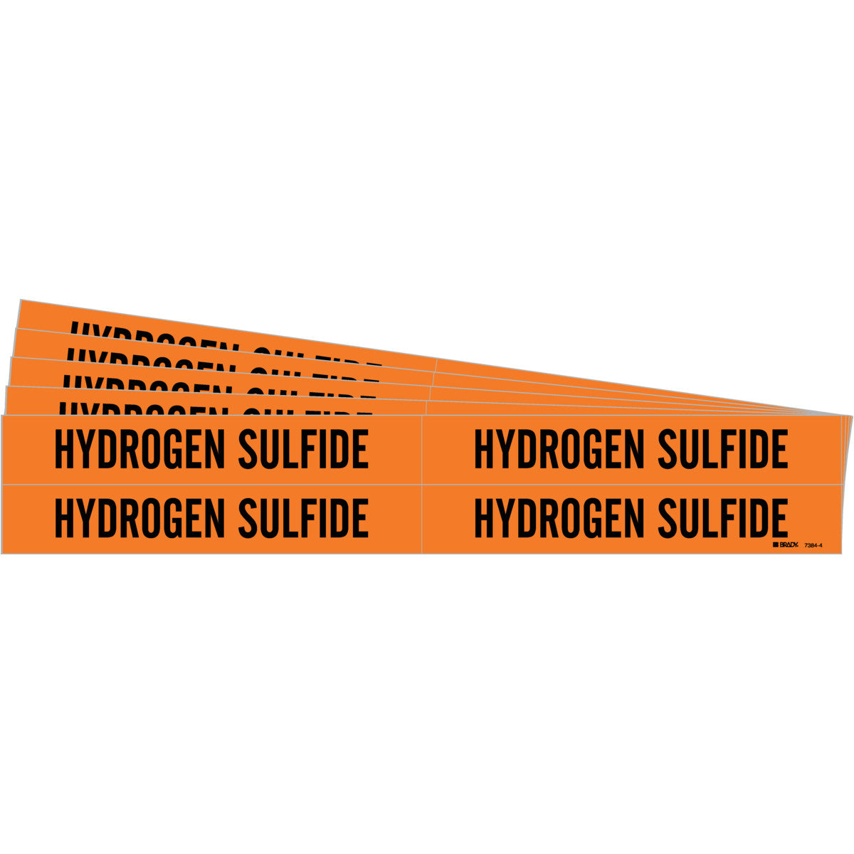 HYDROGEN SULFIDE Pipe Marker 4 BK/OR PK