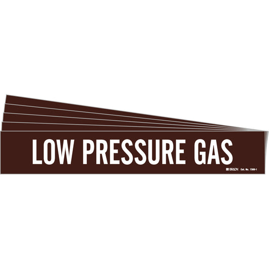 LOW PRESSURE GAS Pipe Marker WT/BN PK