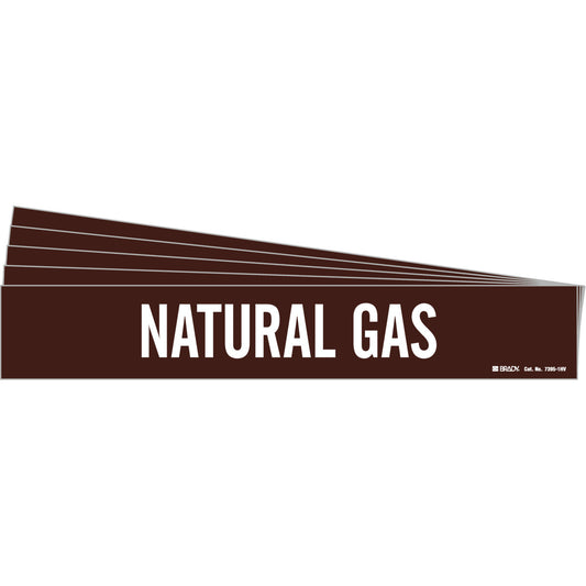 NATURAL GAS Pipe Marker 1HV WT on BN PK