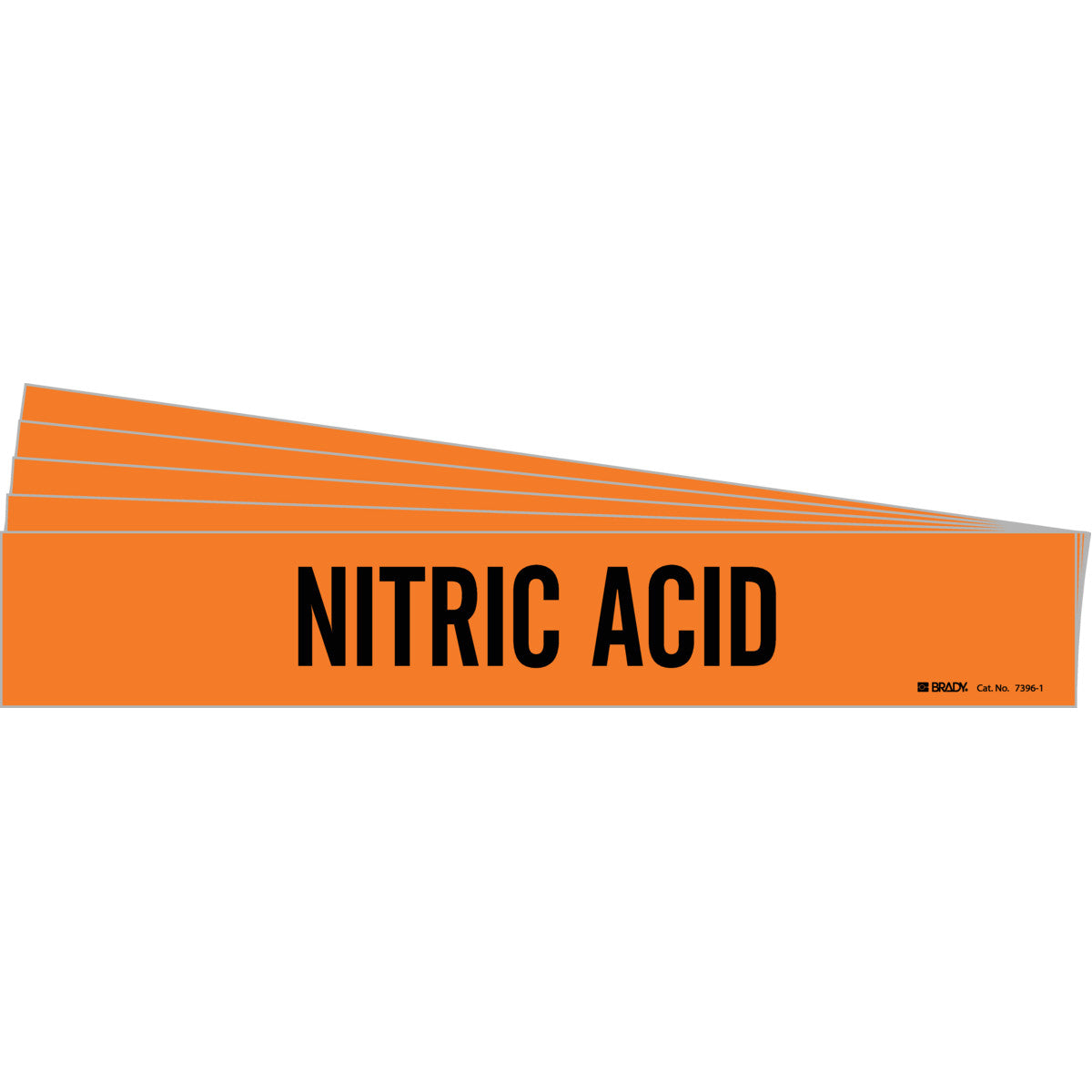 NITRIC ACID Pipe Marker 1 BK on OR PK