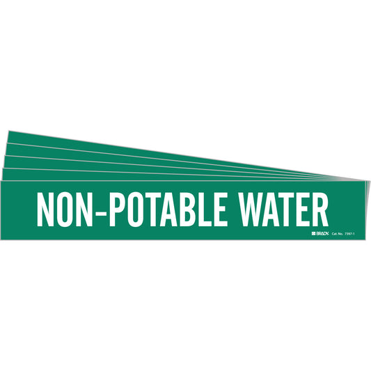 Non-Potable Water Pipe Marker WT/GN PK