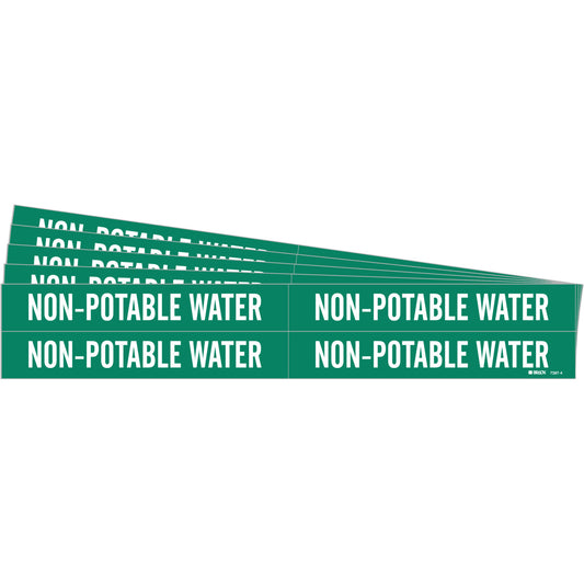 Non-Potable Water Pipe Marker 4 WT/GN PK