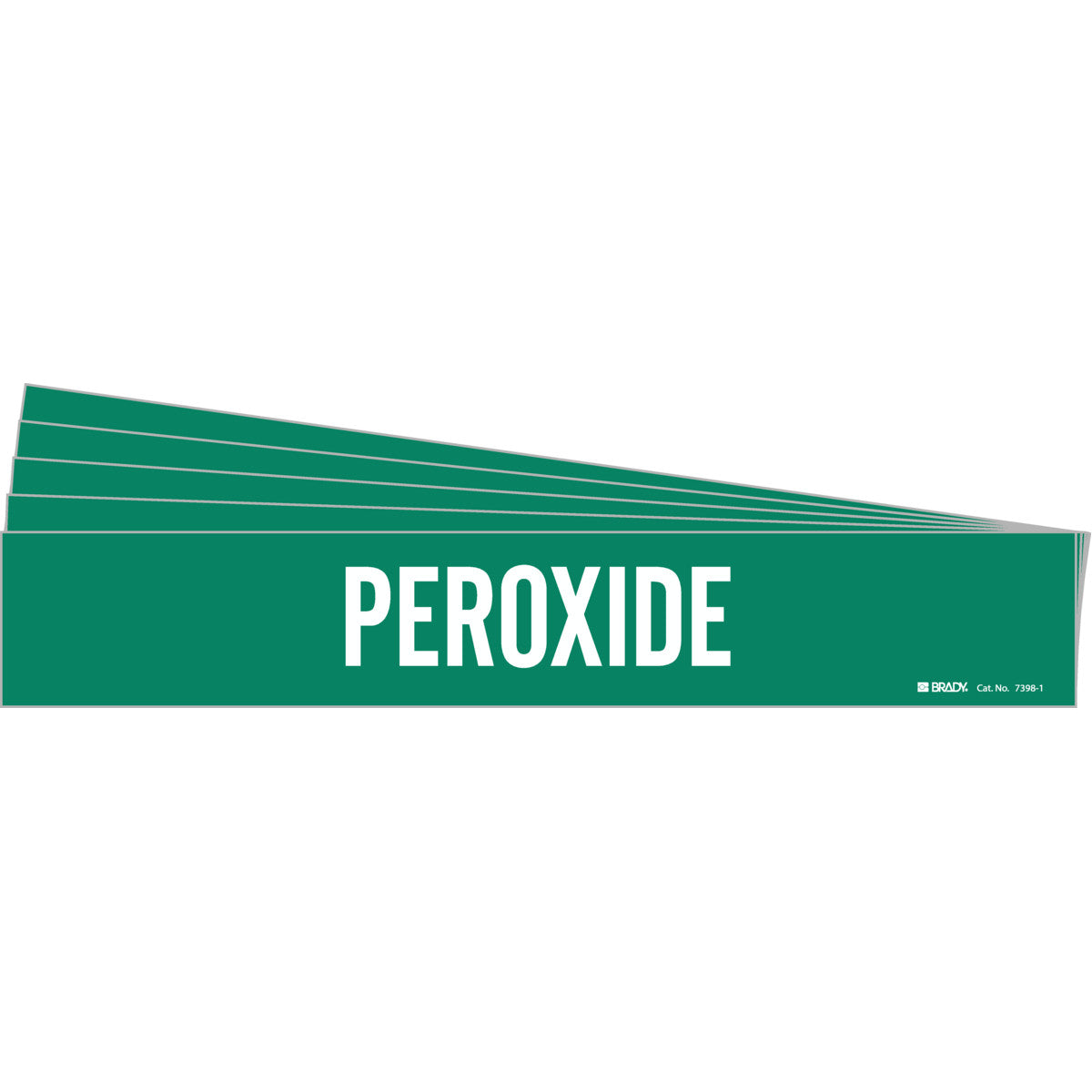 PEROXIDE Pipe Marker Style 1 WT on GN PK