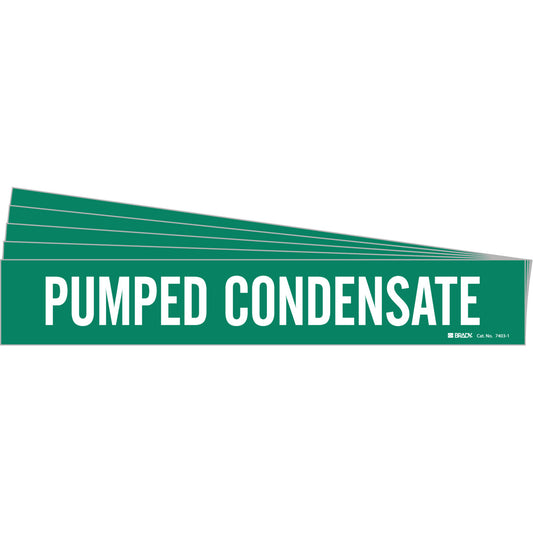 Pumped Condensate Pipe Marker WT/GN PK