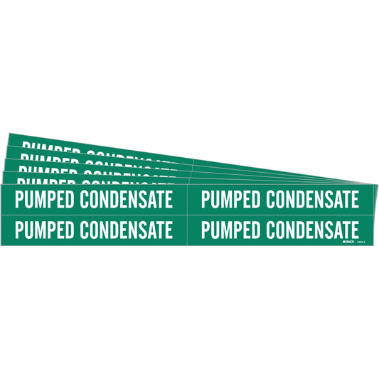 Pumped Condensate Pipe Marker 4 WT/GN PK