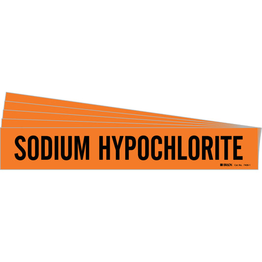 SODIUM HYPOCHLORITE Pipe Marker BK/OR PK