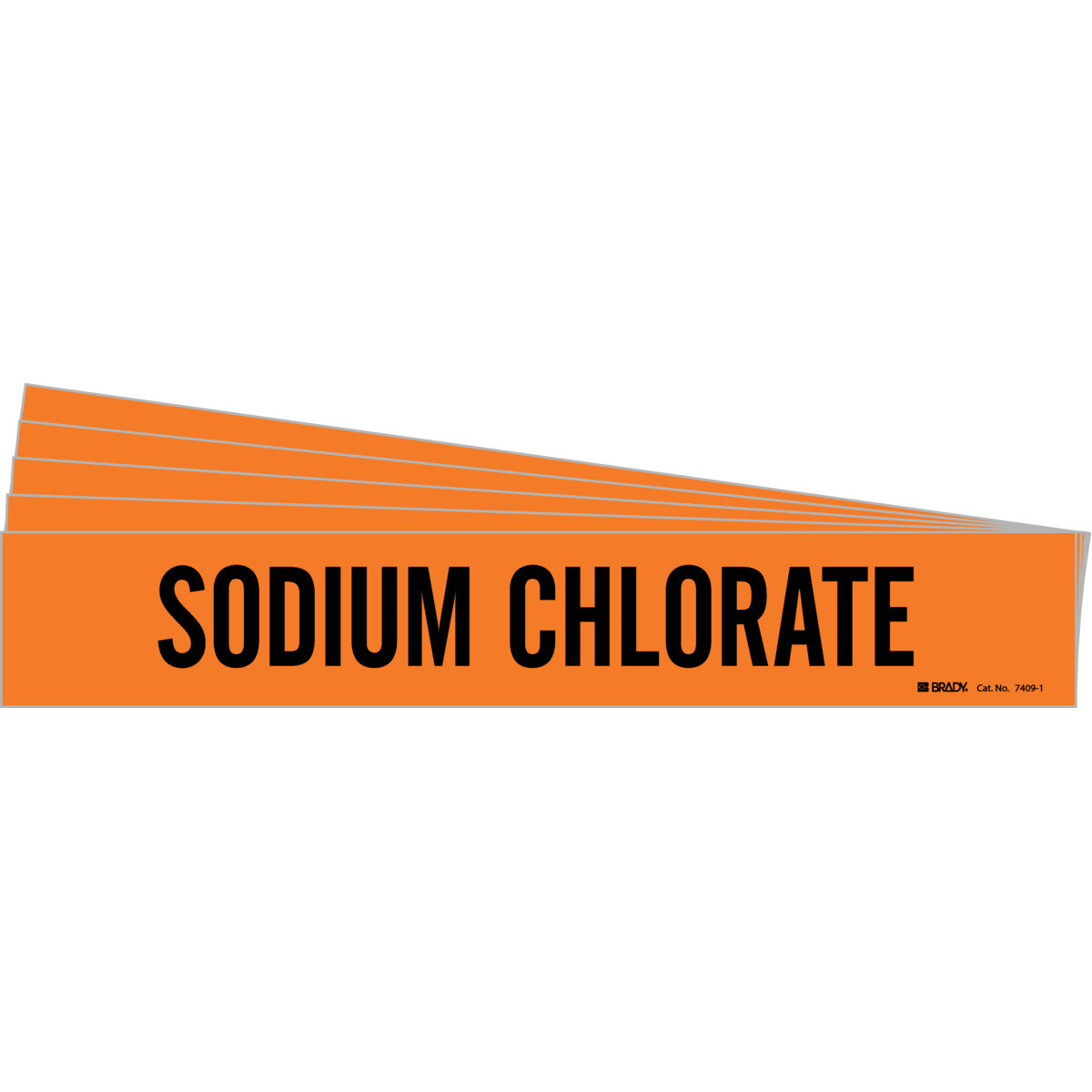 Sodium Chlorate Pipe Marker BK/OR PK