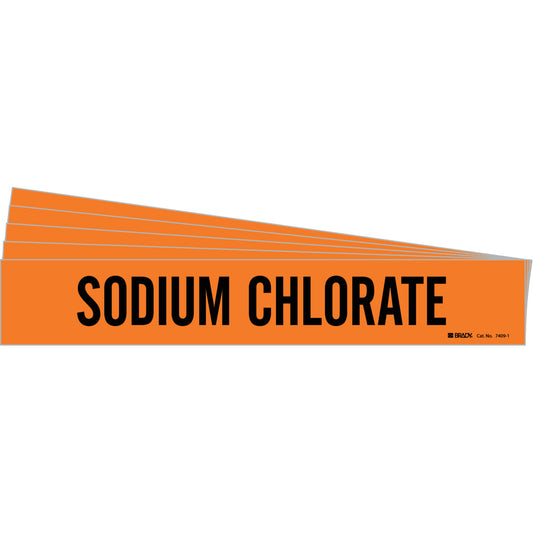 Sodium Chlorate Pipe Marker BK/OR PK