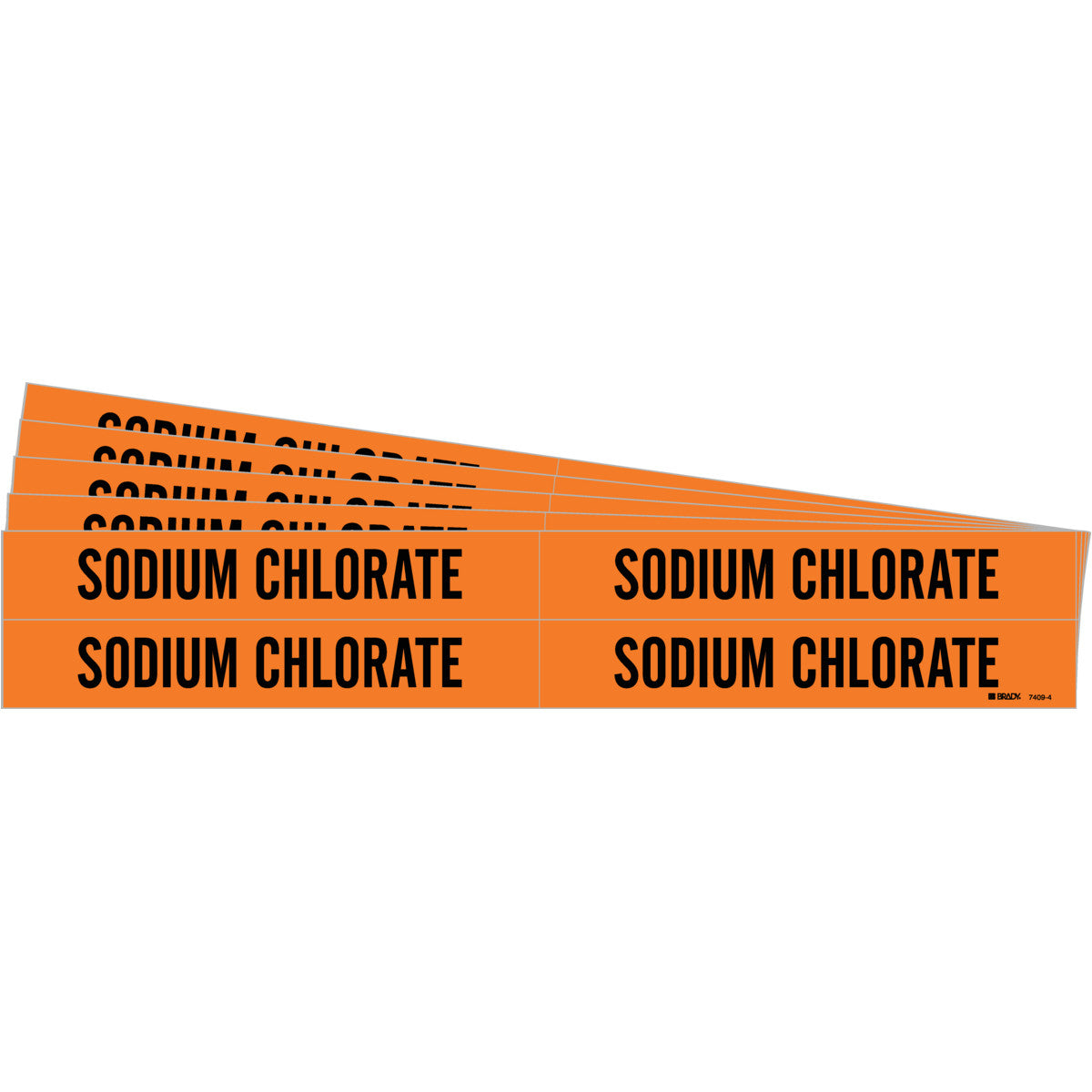 Sodium Chlorate Pipe Marker 4 BK/OR PK