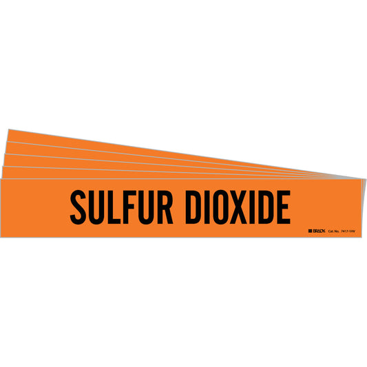 SULFUR DIOXIDE Pipe Marker 1HV BK/OR PK