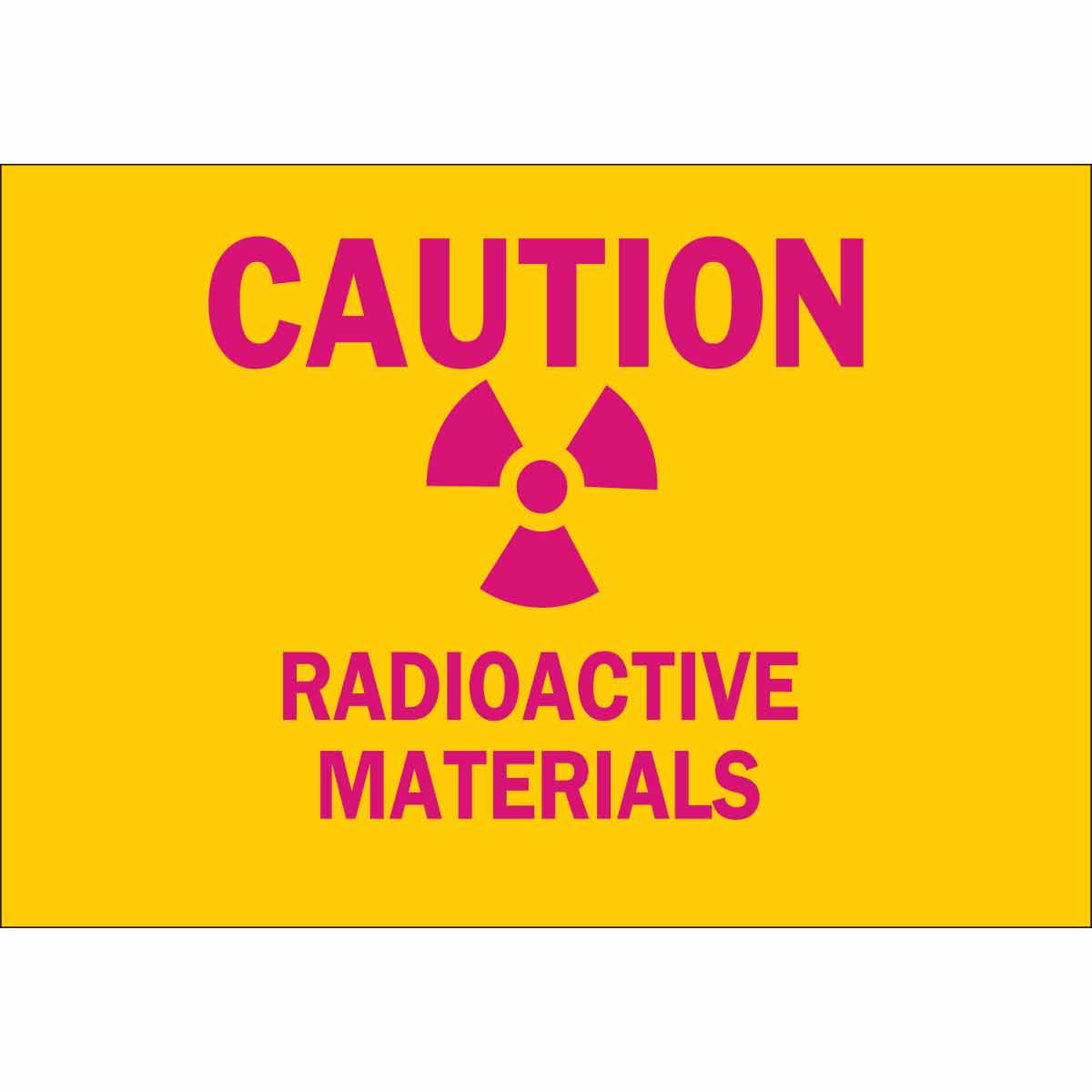 B120,7X10,MAG/YEL,CAUTION RADIOACTIVE